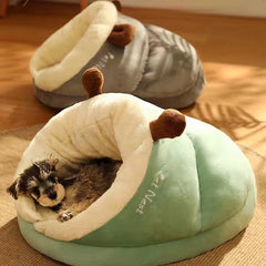 Pet House Dog Bed Cat Sleep Bag for Dog Cute Slippers Warm Small Dog Kennel Bed Breathable Shaped Foldable Washable