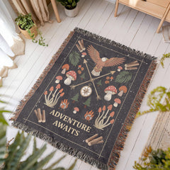 Adventure Awaits - Woven Blanket